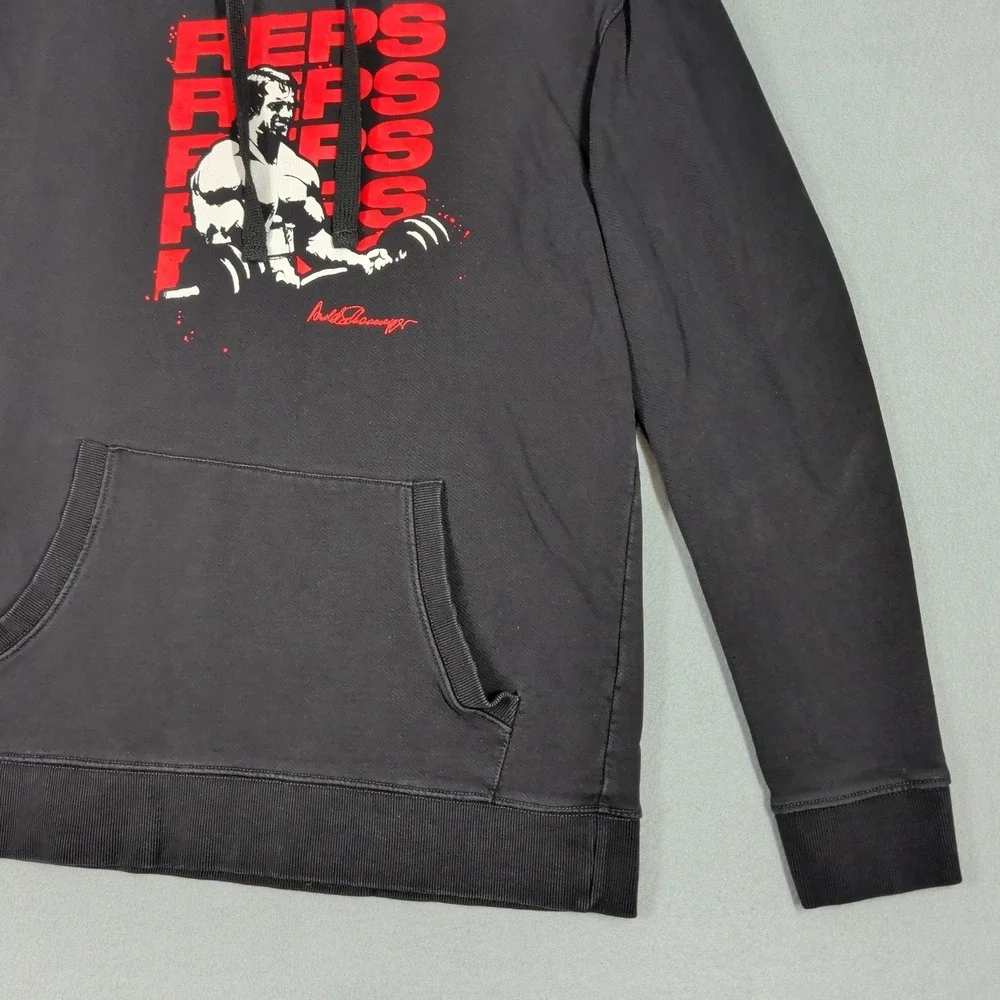 Arnold's‎ Pump Club Hoodie Men L Black Arnold Schwarzenegger Reps Bodybuilding